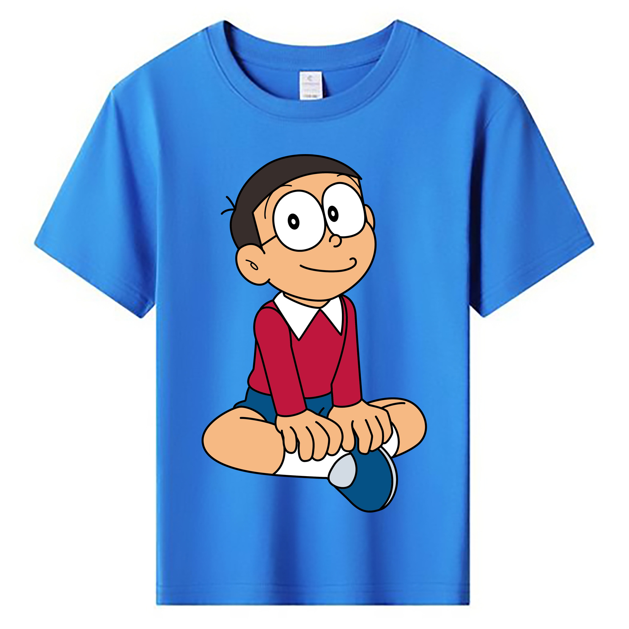 （画像用） ドラえもん 野比 のび太 Doraemon Nobita Nobi 綿100％キッズTシャツ（フロントプリント）